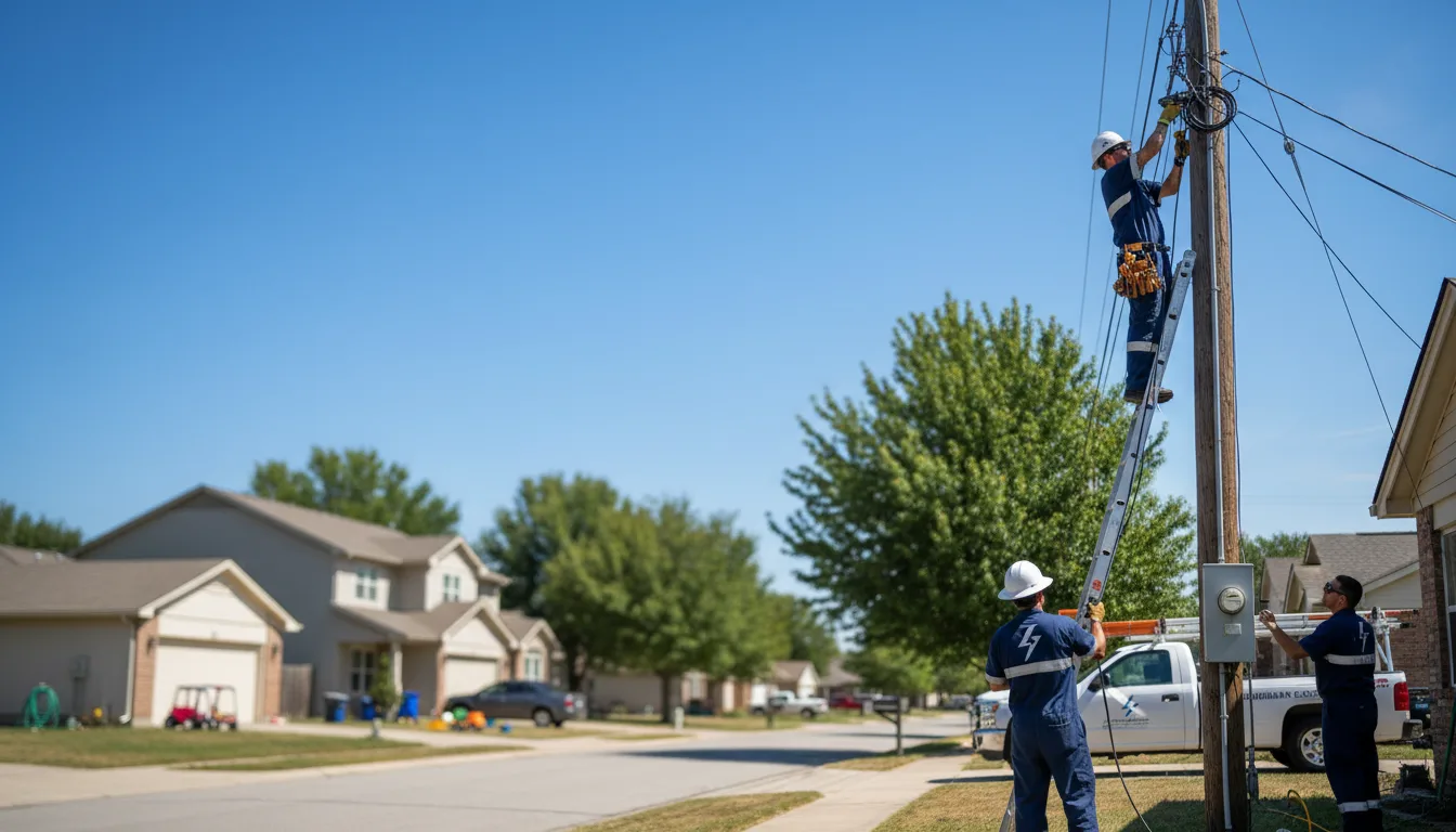 Residential electrician providing installation services in Dougherty, OK